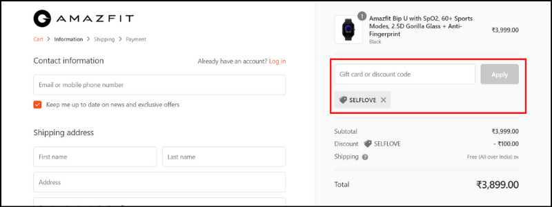 Amazfit gts top coupon