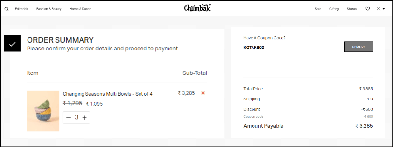 chumbak coupon code new users