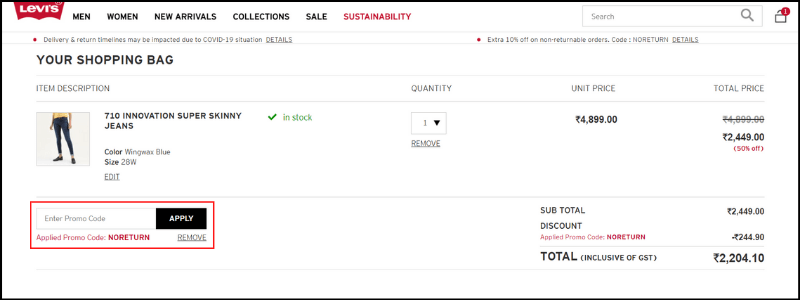 LEVIS Coupons: 50% OFF Offers Mar 2023