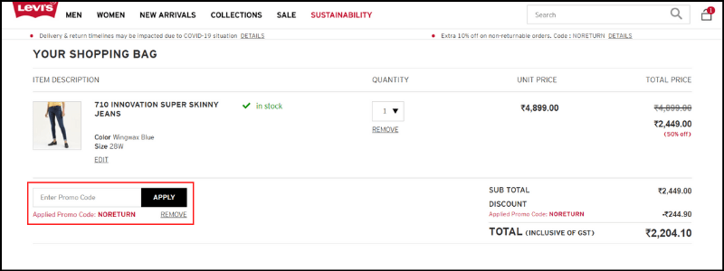 LEVIS Coupons: 50% OFF Offers Apr 2023