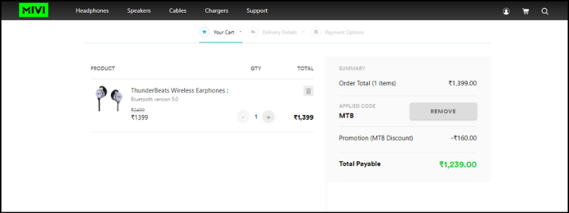 Mivi earphones online coupon code