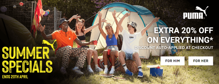 Puma Summer Special Sale: Get Extra 20% OFF on Everything