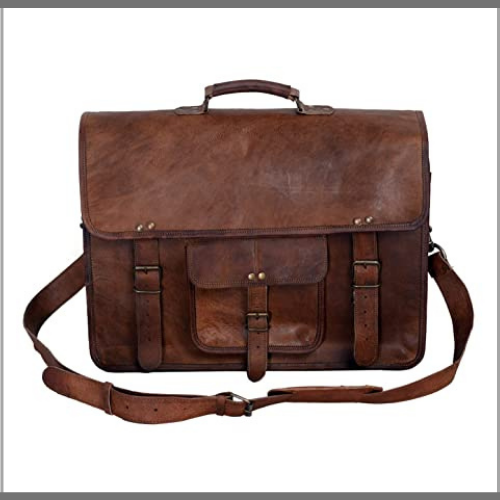Kamals Passion Leather Vintage Handmade Leather Messenger Laptop Bag
