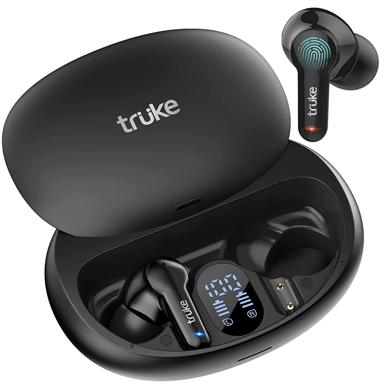 truke S1 Bluetooth Truly Wireless In-Ear Earbuds With Mic (Black)