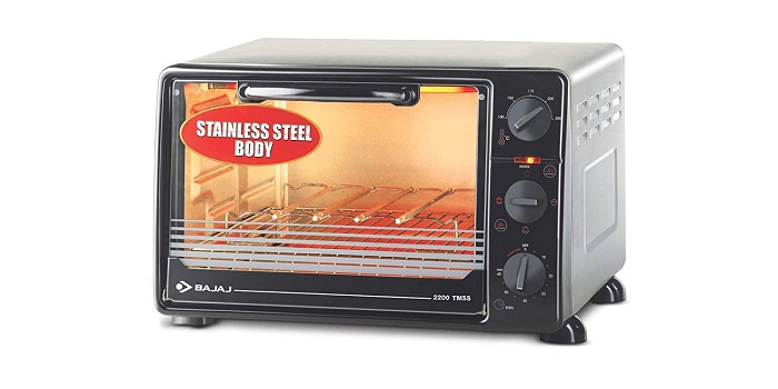 Bajaj 2200 TMSS 22L Oven Toaster Griller with Motorised Rotisserie and Stainless Steel Body