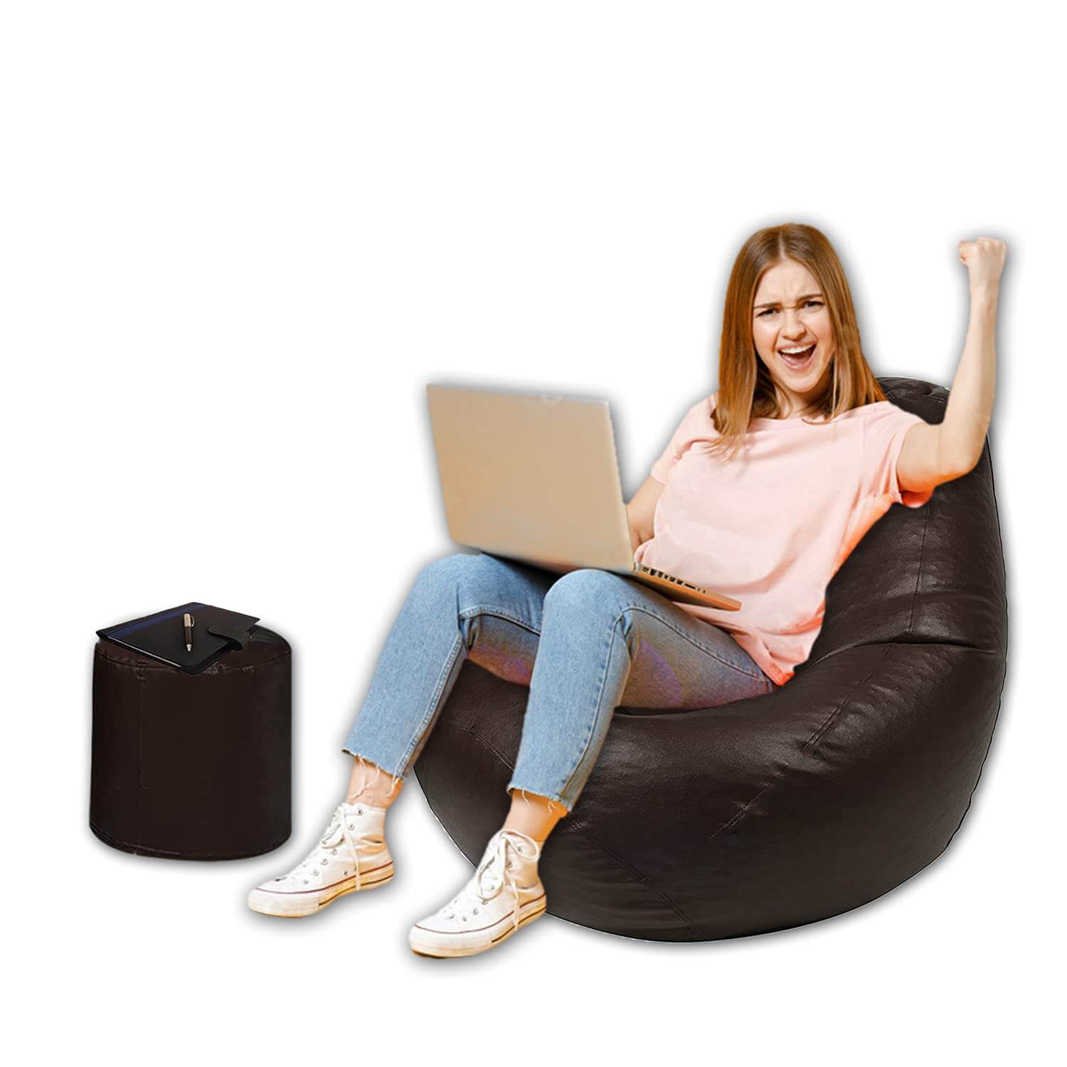 Dr Smith Bean Bags with Footrest Combo Filled with Beans