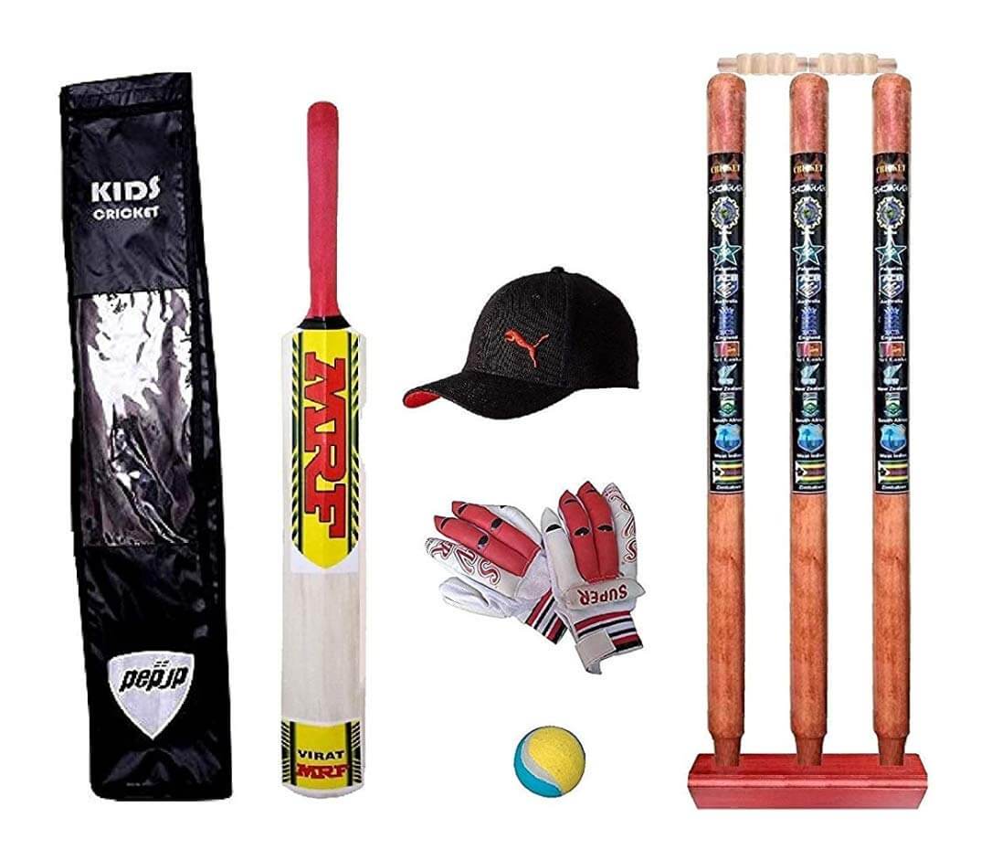 Vishnu ji sports Boy's Cricket Kit with Bat Sticker and Carry Bag Combo