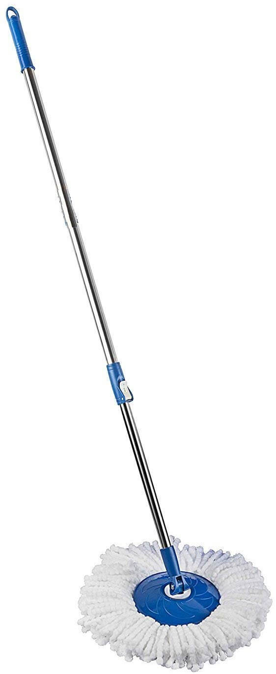 Nilzone Mop Stick Rod Only Stainless Steel spinning mop