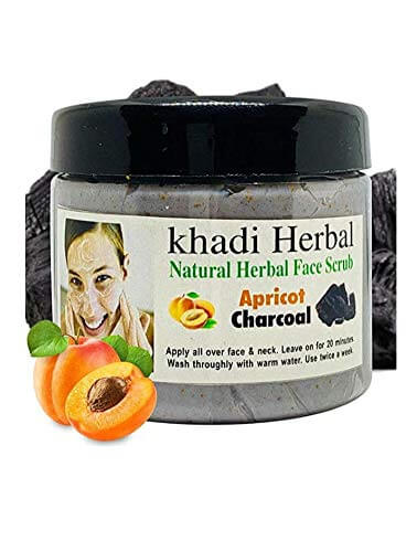 Khadi Herbal Natural Apricot & Charcoal Face Scrub 
