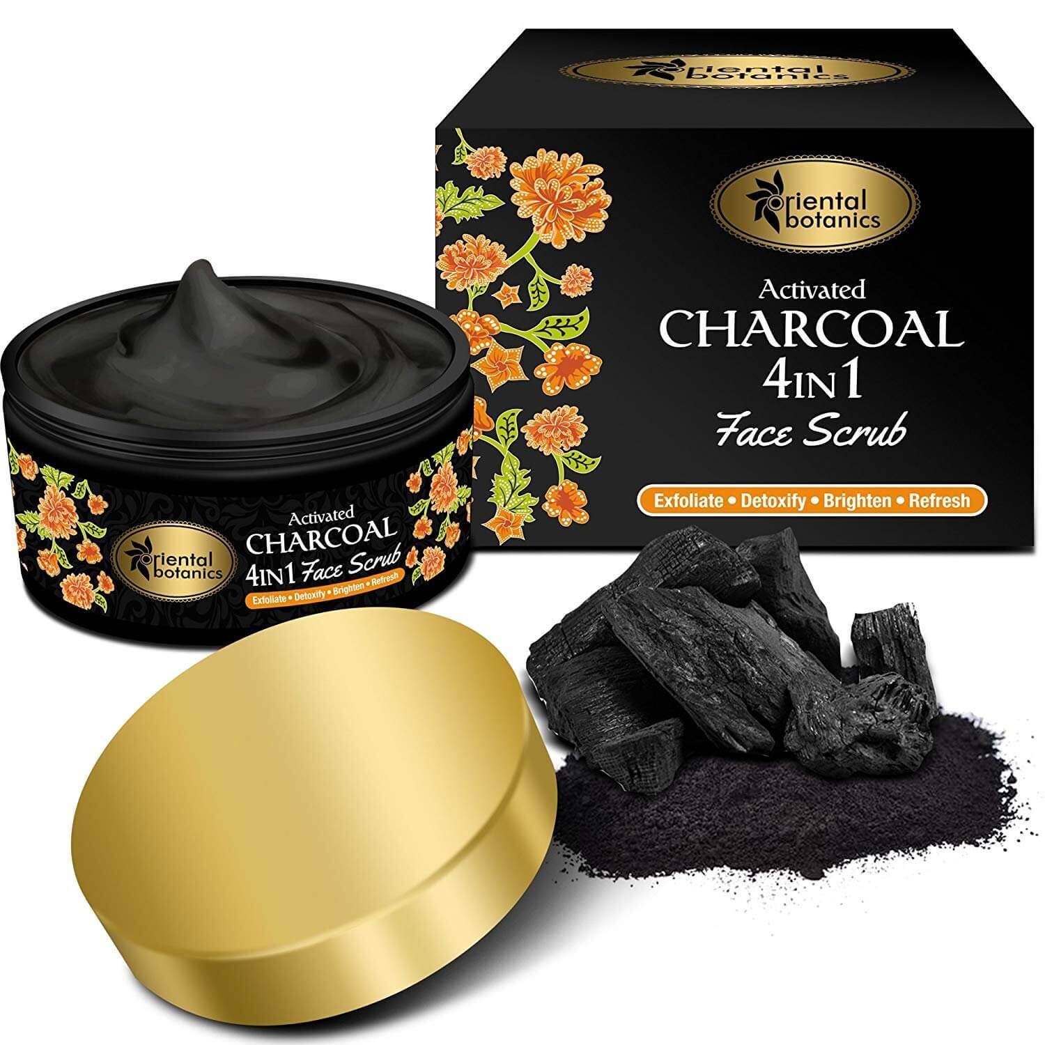 Oriental Botanics Activated Charcoal 4 In 1 Face Scrub