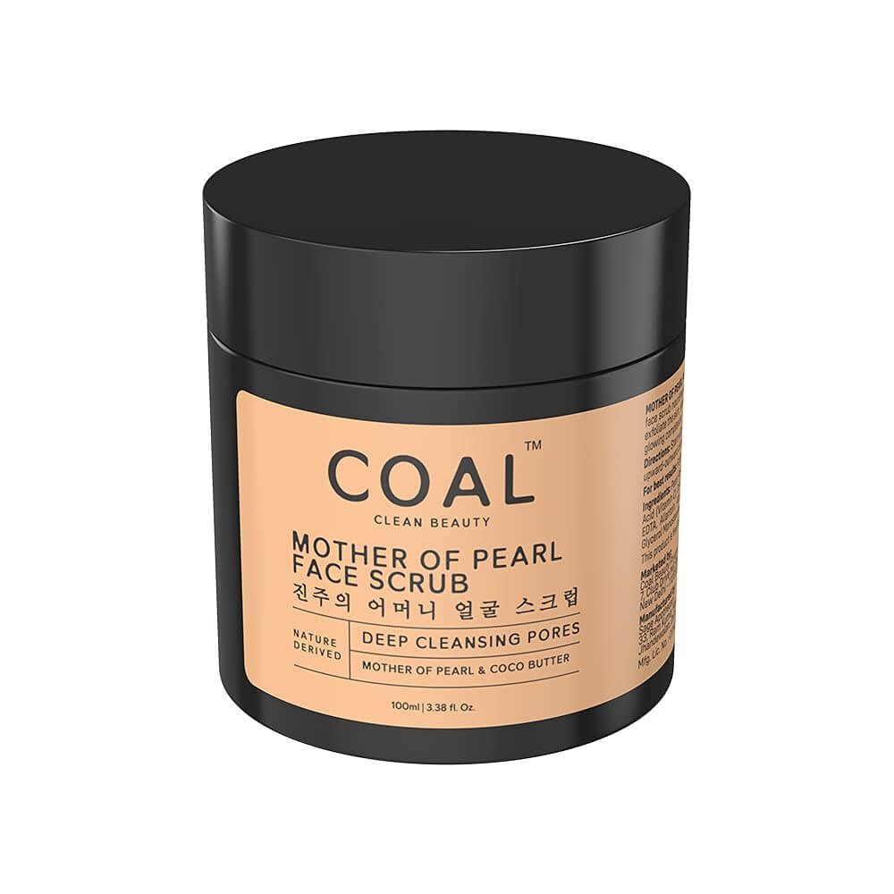 COAL Clean Beauty Mother of Pearl Natural Face Scrubs for glowing skin  