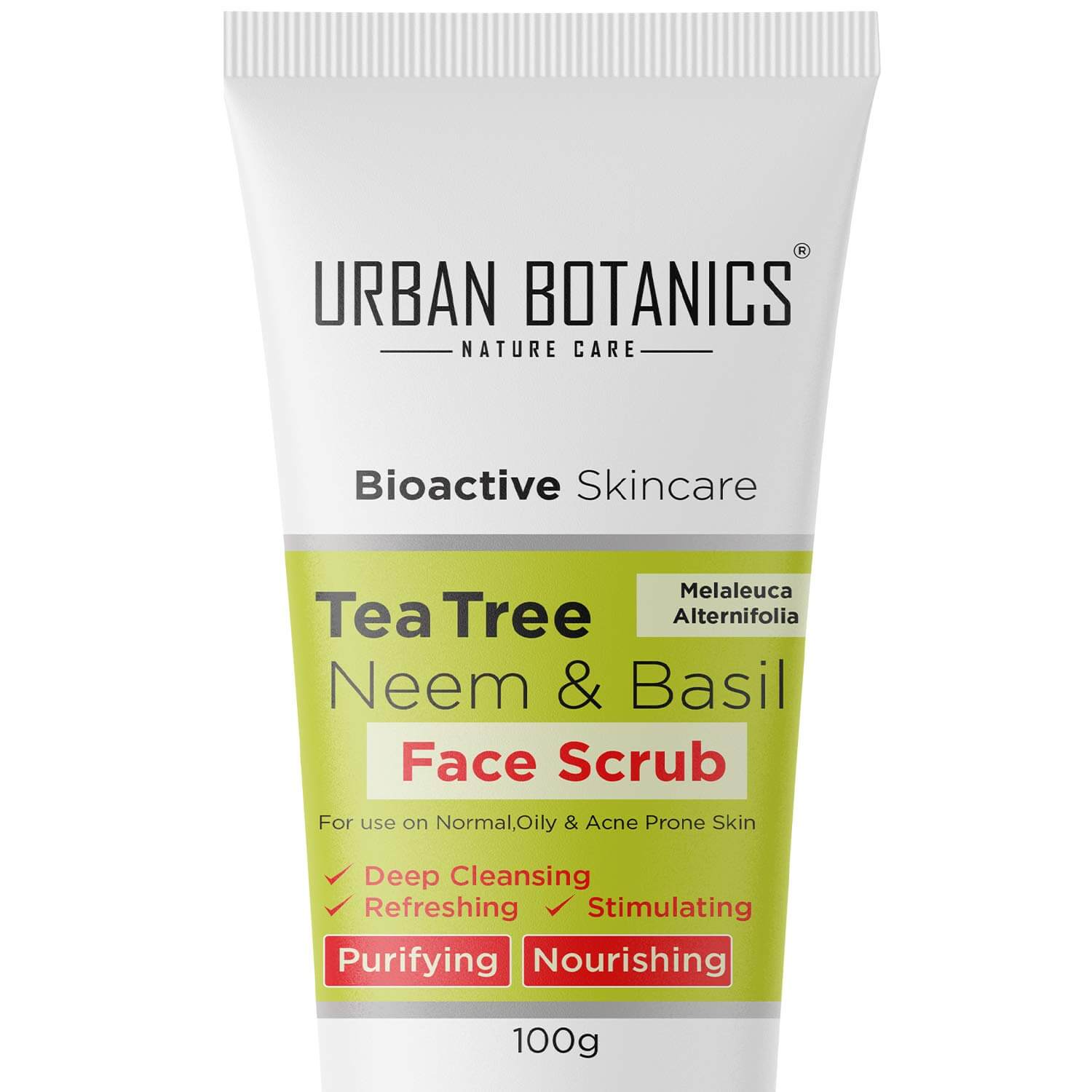 UrbanBotanics Tea Tree, Neem & Basil Face Scrub  