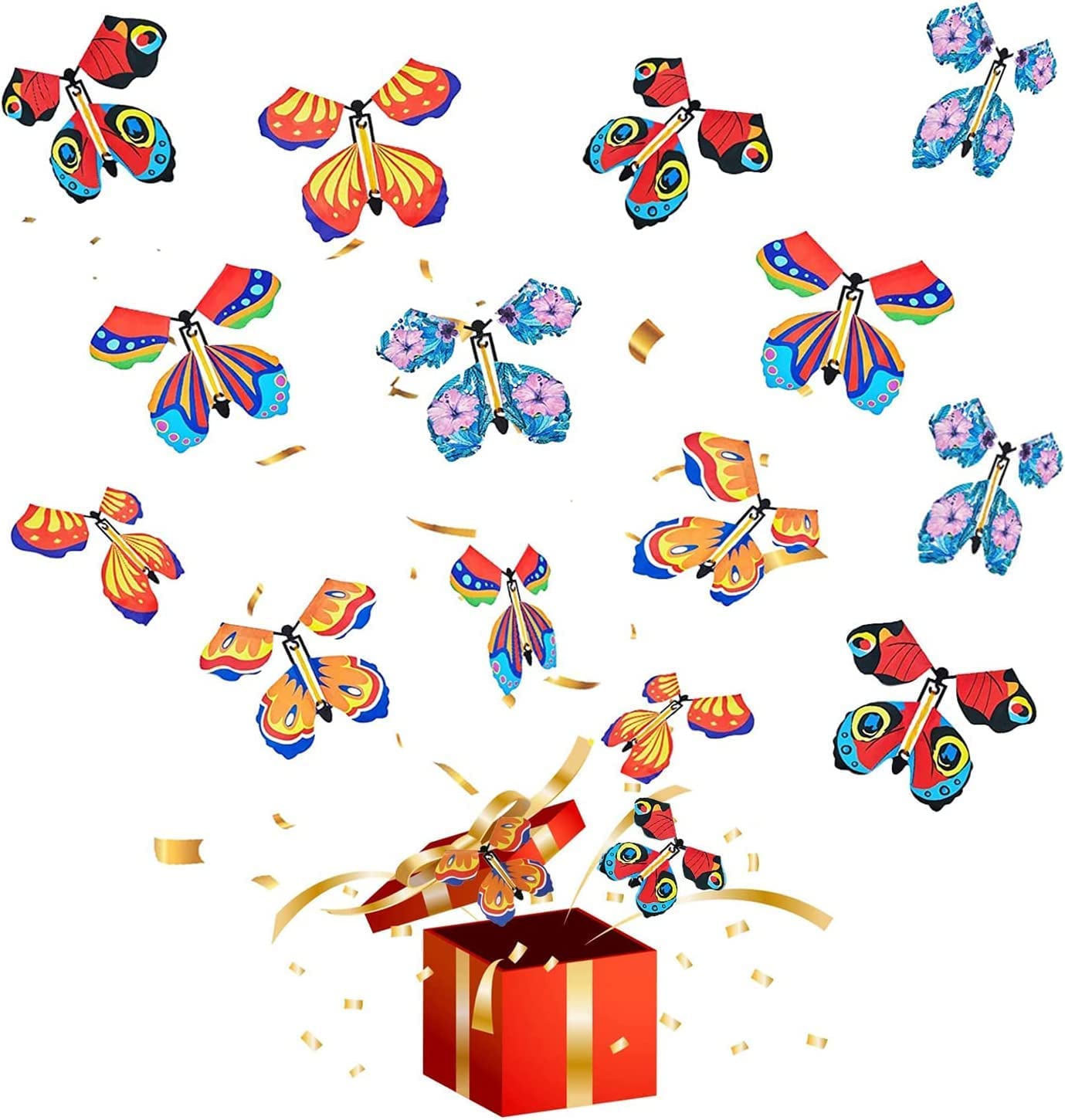 Christmas Magic Wind Up Flying Butterfly
