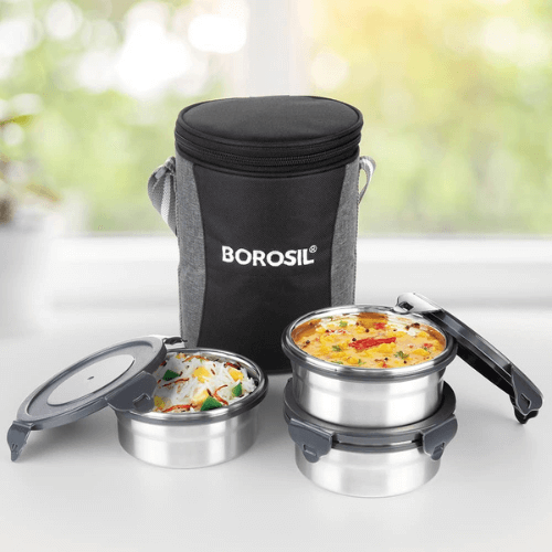 Borosil-Feast-Stainless-Steel-Lunch-Boxes