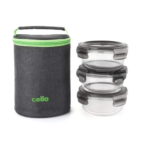 Cello-Seal-O-Fresh-Borosilicate-Microwavable-Round-Glass-Lunch-Box