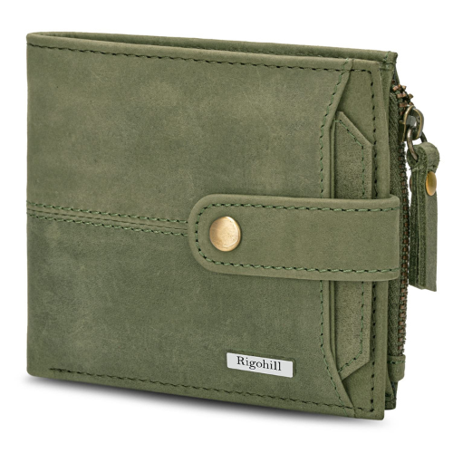 RIGOHILL-Doger-Olive-Green-Mens-Leather-Wallet