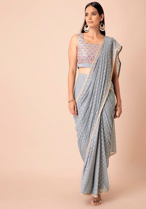 Pre-Stiched Saree- diwali outfit ideas for women